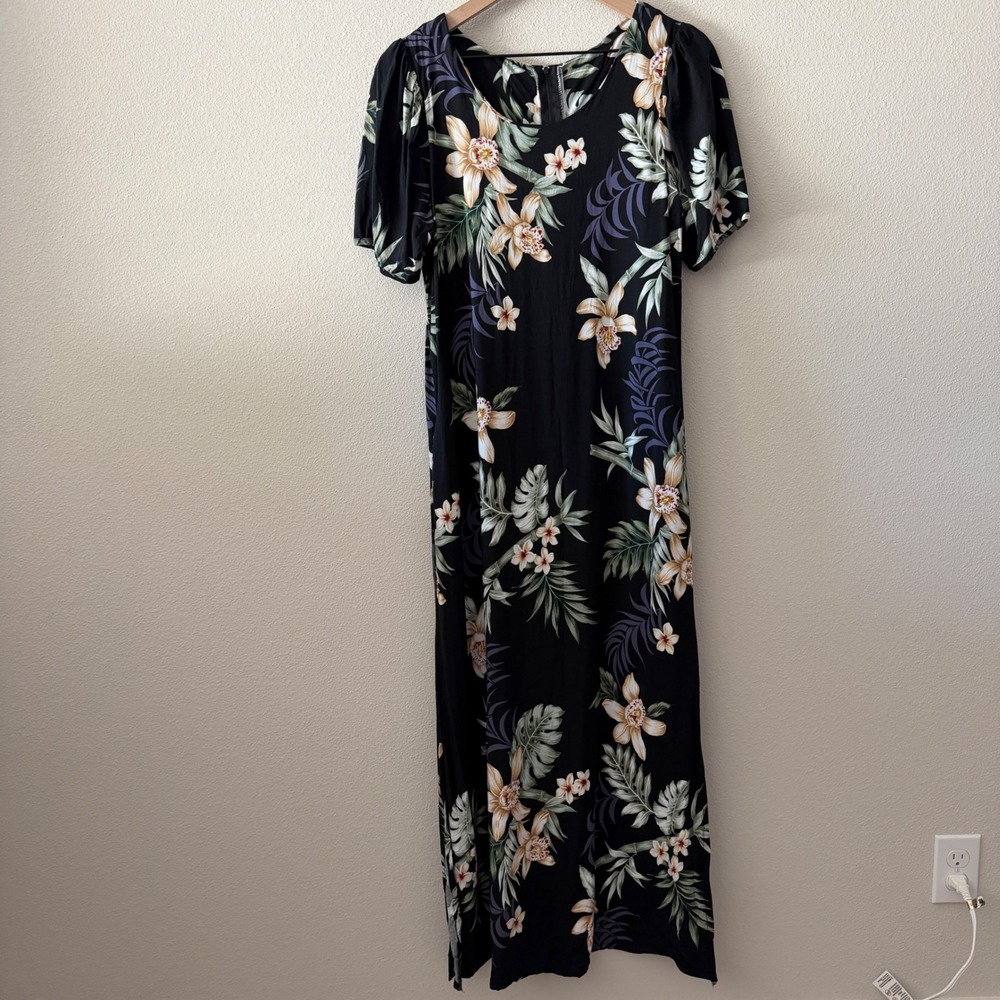 WINNIE FASHION Womens Maxi Dress Hawaiian Tropical Floral Boho Summer Size Large